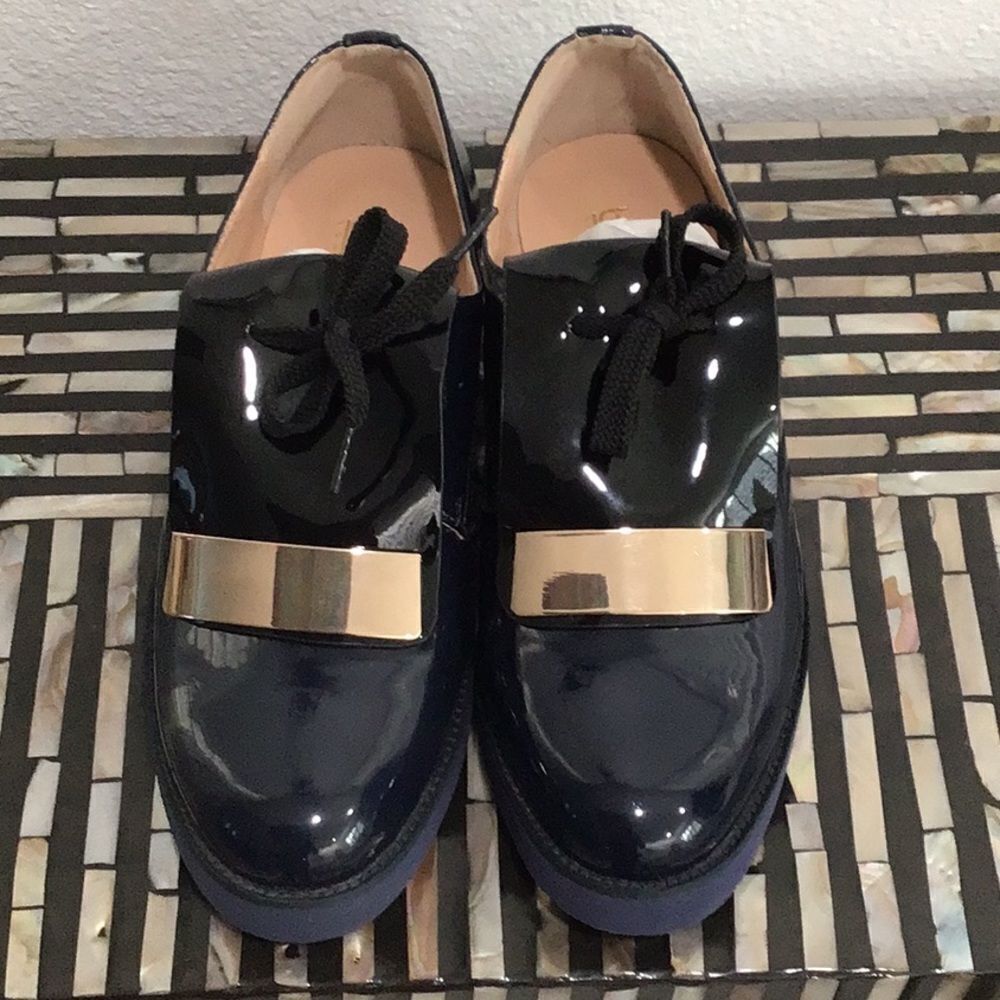 Preowned Baldi “Sayre” Patent Loafer Shoes
